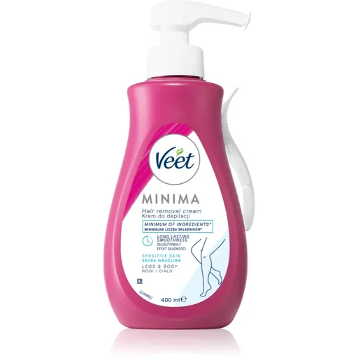 Veet Minima Sensitive Skin depilačný krém pre citlivú pokožku aloe vera a vitamín E 400 ml