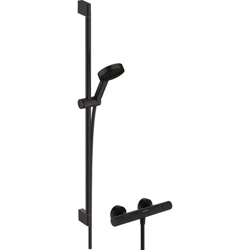 Sprchová batéria Hansgrohe Pulsify Select S so sprchovacím setom 150 mm čierna matná 24261670
