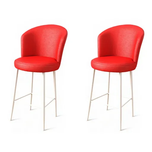 Súprava barových stoličiek Uras Red and White, 2 ks, 2 ks