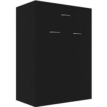 Skrinka na topánky čierna, 60 × 35 × 84 cm, drevotrieska (801072)