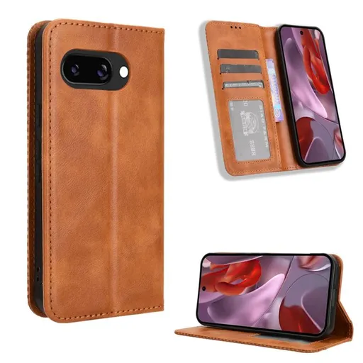 BUSINESS Peňaženkový kryt pre Google Pixel 9a hnedý