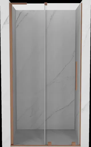 MEXEN/S - Velar L posuvné sprchové dvere 110, transparent, meď kartáčovaná 871-110-003-01-65