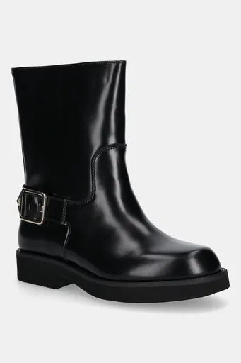 Kožené členkové topánky BOSS Eleri