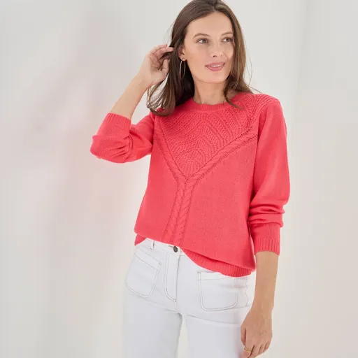 Pulóver z úpletu so vzorom