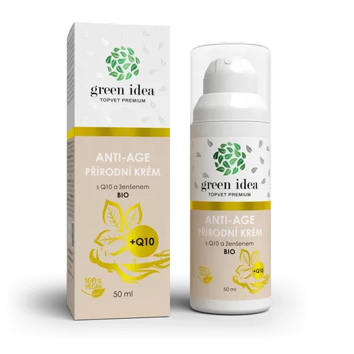Prírodný anti-age krém s Q10 a ženšenom 50 ml – Green idea