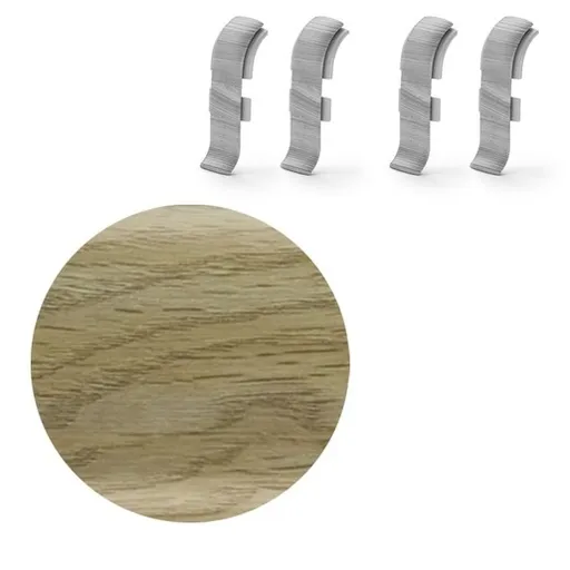 Spojka k soklu Naturel dub Galapágy , PVC dĺžka 0,5 cm, výška hrany 56 mm, NATNGTFC4