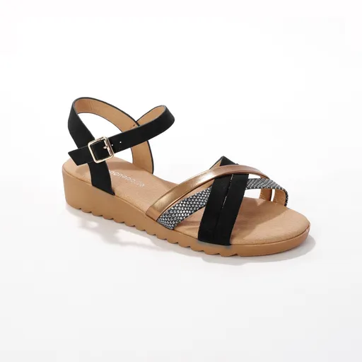 Remienkové sandále na klinovej
		podrážke