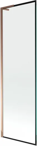 MEXEN/S - Next L vaňová zástena FIX 60 x 150, čierna vzor, ružové zlato 895-060-000-03-70-60