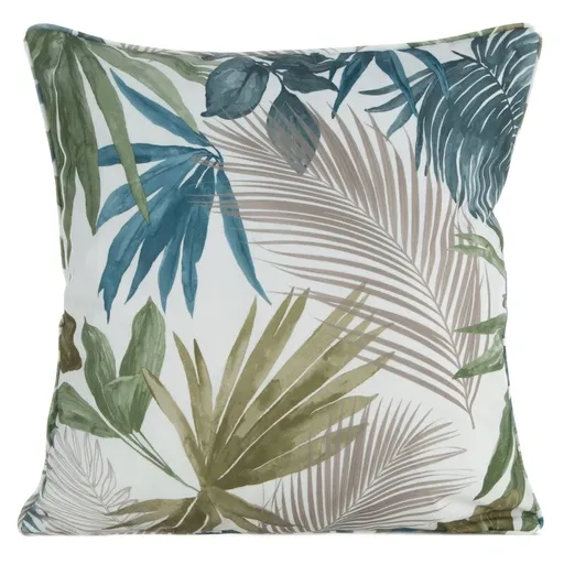 ArtFir Obliečka na vankúš GARDEN 6 | béžová/tyrkysová 45 x 45 cm