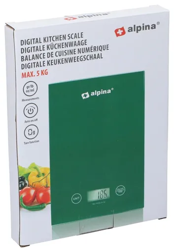 EDCO - Váha kuchynská do 5kg Alpina, 15,5x2,3x22cm