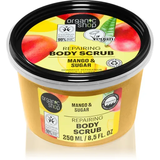 Organic Shop Mango & Sugar telový peeling pre hodvábnu pokožku 250 ml