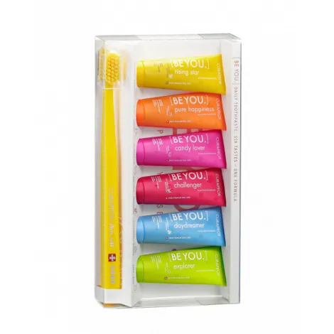 CURAPROX BE YOU 6-pack zubná pasta 6x10 ml + zubná kefka CS 5460, 1 set
