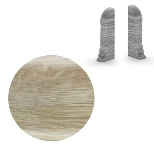 Koncovka k soklu Naturel dub letný , PVC dĺžka 0,5 cm, výška hrany 56 mm, NATNGTKD4