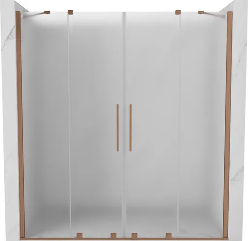 MEXEN/S - Velar Duo posuvné sprchové dvere 180, dekor, meď kartáčovaná 871-180-000-32-65