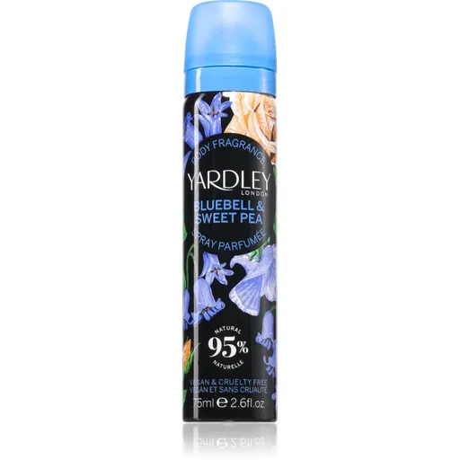 Yardley Bluebell & Sweetpea telový sprej pre ženy 75 ml