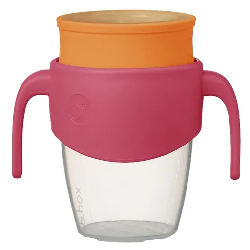 B.BOX 360° netečúci učiaci hrnček ružový/oranžový 250 ml