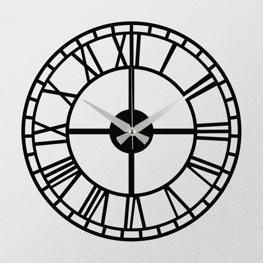 Nástenné hodiny Enzoclock - S002 Black, 48 x 48 cm