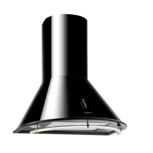 Klarstein Lumio Neo, digestor, 60 cm, komínový, 610 m³/h, retro dizajn, nehrdzavejúca oceľ, čierny