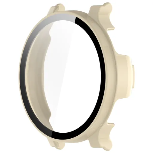 PC FULL COVER Plastový kryt so sklom pre Garmin Lily 2 Active béžový