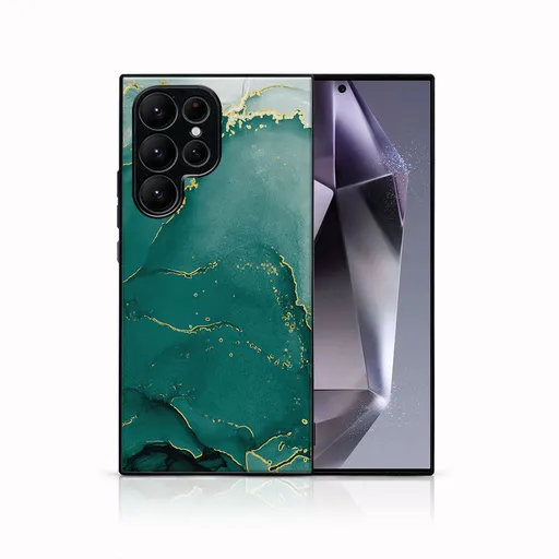 MY ART Ochranný kryt pre Samsung Galaxy S24 Ultra 5G GREEN MARBLE (145)