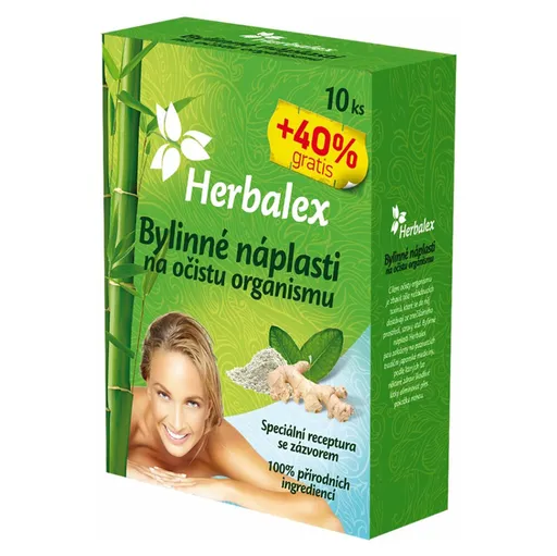 HERBALEX NÁPLASŤ NA OČISTU ORGANIZMU 10 ks + 40% gratis