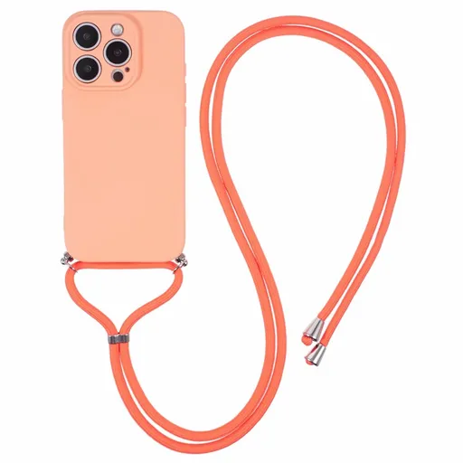 PROTEMIO ROPE Kryt so šnúrkou Apple iPhone 16 Pro oranžový