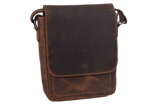 Pánske kožené crossbody tmavohnedý hunter 250909