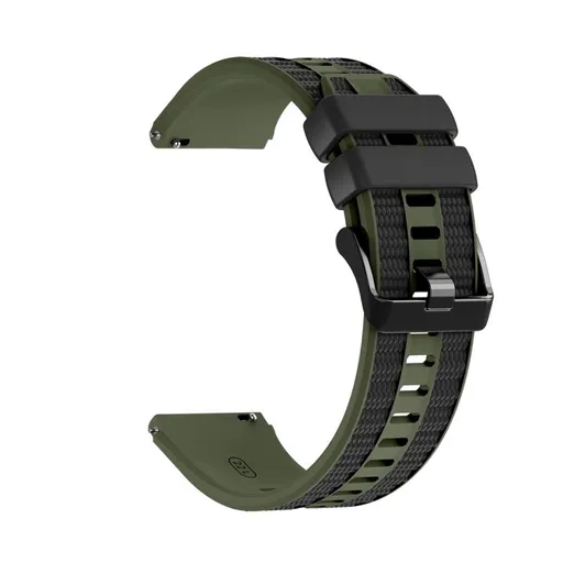 SPORTY Vymeniteľný silikónový remienok Huawei Watch Ultimate 2 zelený-čierny