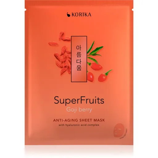KORIKA SuperFruits Goji Berry - Anti-aging Sheet Mask omladzujúca pleťová maska Goji berry 25 g