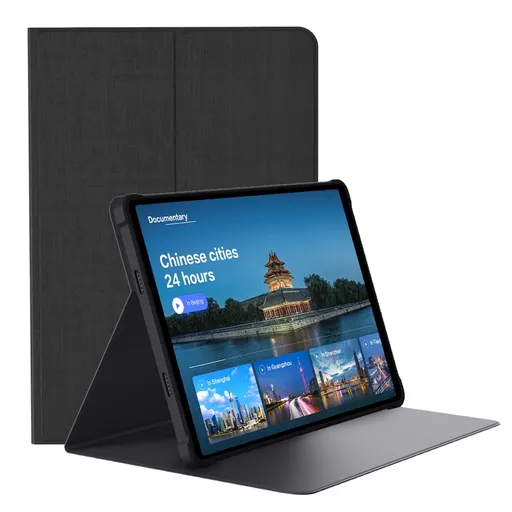 LEATHER Zaklápací kryt pre Ulefone Tab A11 Pro šedý