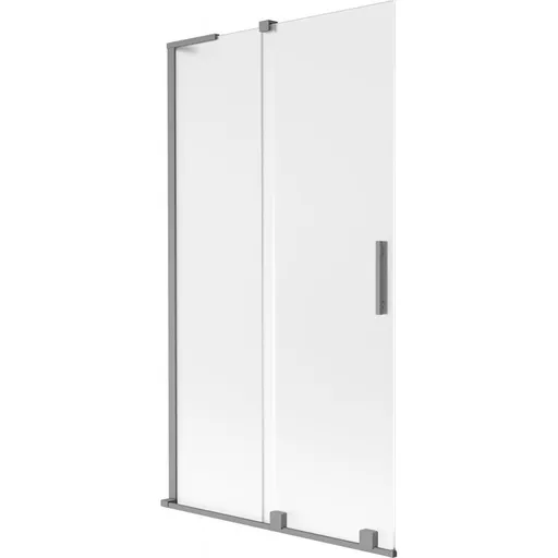 MEXEN/S - Velar L dvojkrídlová posuvná vaňová zástena 100 x 150, dekor, grafit metal 896-100-003-31-95