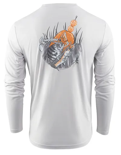 Grundéns tričko poppin south ls tech tee glacier - xxl