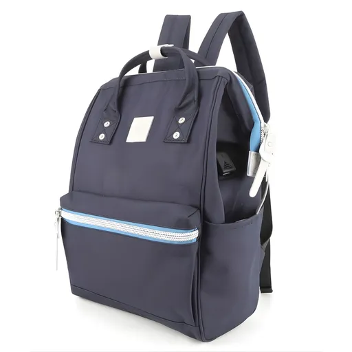 Veľký modrý ruksak na notebook s USB portom – funkčný a odolný