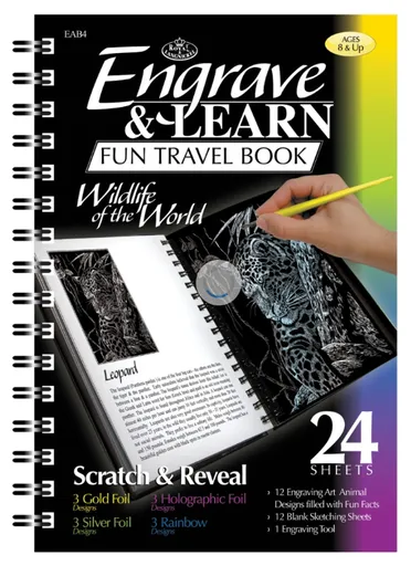 R&L ENGRAVING ART - Škrabacie obrázky v knihe divoká príroda, 24 strán