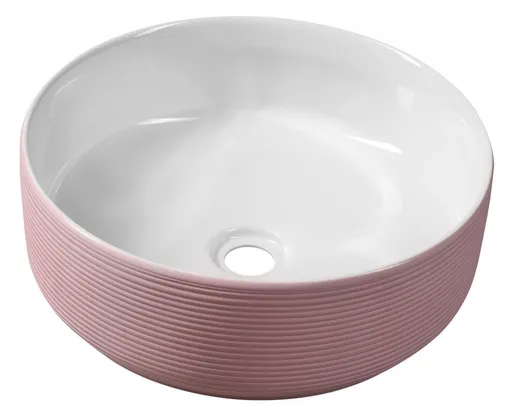 SAPHO - ARDEA keramické umývadlo na dosku, priemer 41 cm, ružová AR041