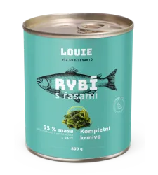 LOUIE Konzerva LOUIE ryba s riasou 800g pre psov