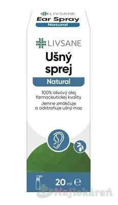 LIVSANE Ušný sprej Natural s olivovým olejom 20 ml