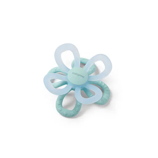 BABYONO Hryzačka silikónová Flower - modrá