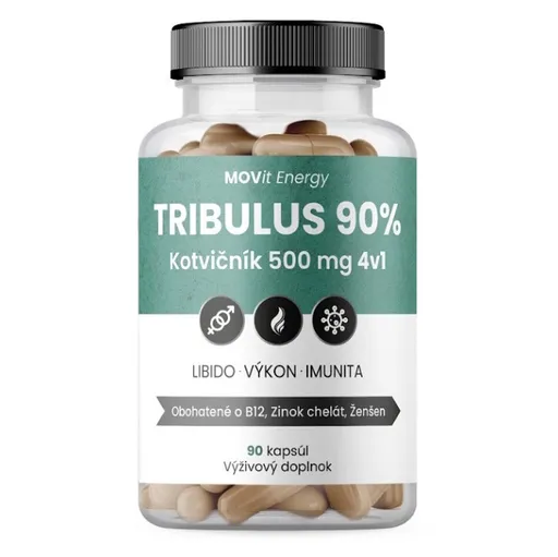 MOVIT ENERGY Tribulus 90% kotvičník 500 mg 4 v 1 90 kapsúl