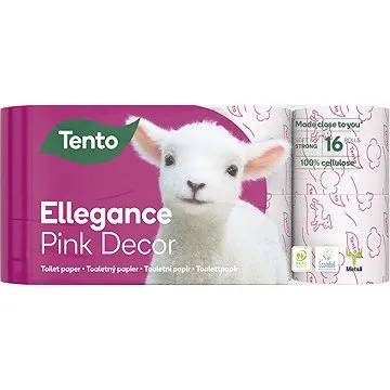 TENTO Ellegance Pink Decor (16 ks) (6414300090861)