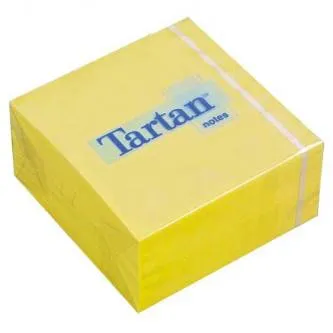 Blok samolepiaca, 76 x 76 mm, žltý, 12 KS, Tartan