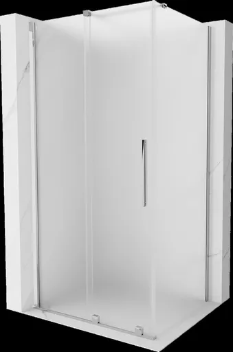 MEXEN/S - Velár sprchovací kút, posuvné dvere 130 x 100, dekor, chróm 871-130-100-31-01