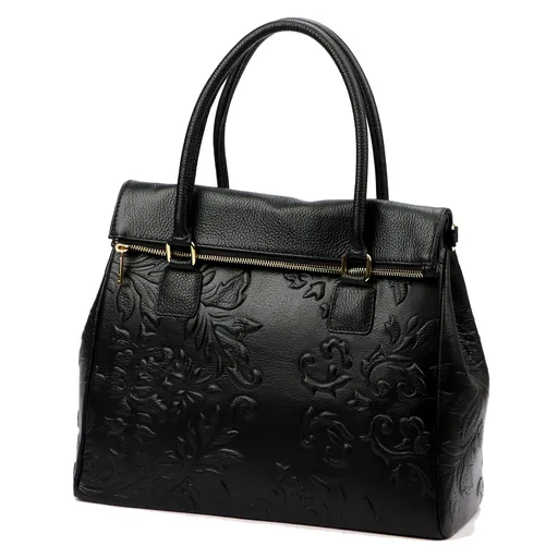 Dámska kožená kabelka Luka z pravej kože – priestranný model na každodenné nosenie