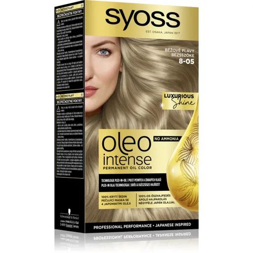 Syoss Oleo Intense permanentná farba na vlasy s olejom odtieň 8-05 Beige Blond 1 ks