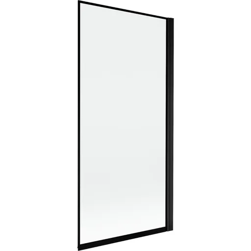 MEXEN - MIST vaňová zástena 90x150 cm 6mm 1-s, čierna, okraj, pravá 8A9-090-001-70-70-P