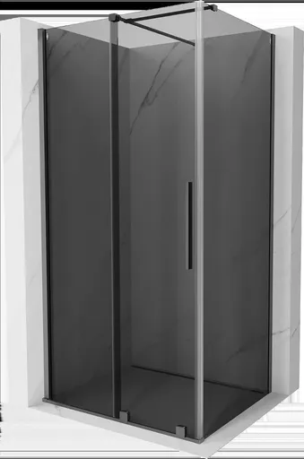 MEXEN/S - Velár sprchovací kút, posuvné dvere 140 x 90, grafit, grafit metal 871-140-090-41-95