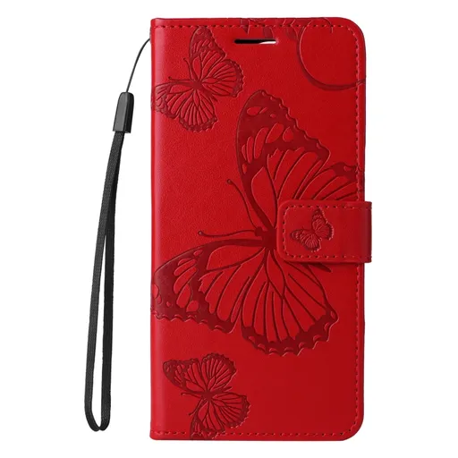 ART BUTTERFLY Peňaženkový obal pre Xiaomi Redmi Note 14 5G červený