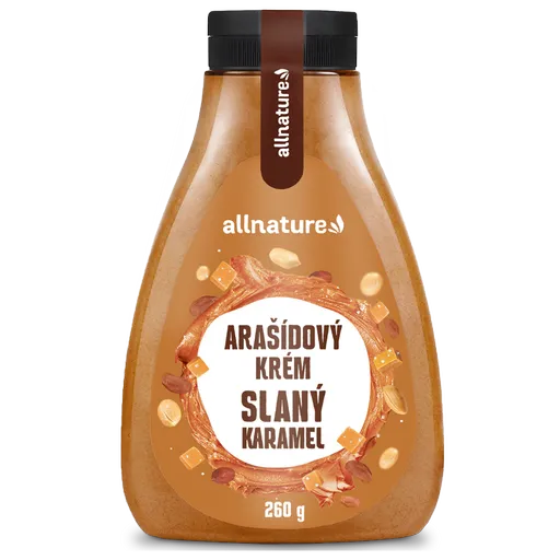 ALLNATURE Arašidový krém slaný karamel 260 g