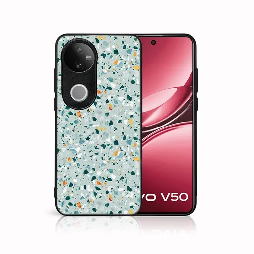 MY ART Ochranný kryt pre Vivo V50 5G BLUE TERRAZZO (164)