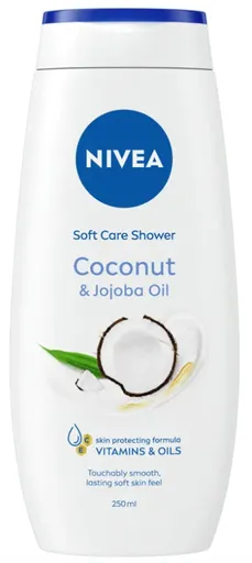 NIVEA COCONUT & JOJOBA OIL - Ošetrujúci sprchovací gél s jojobovým olejom 0,25 L